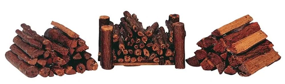 Retro 2003 LEMAX Christmas Village Collection Stacked Firewood Accessories 34955